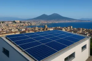 Impianto fotovoltaico su edificio industriale a Napoli