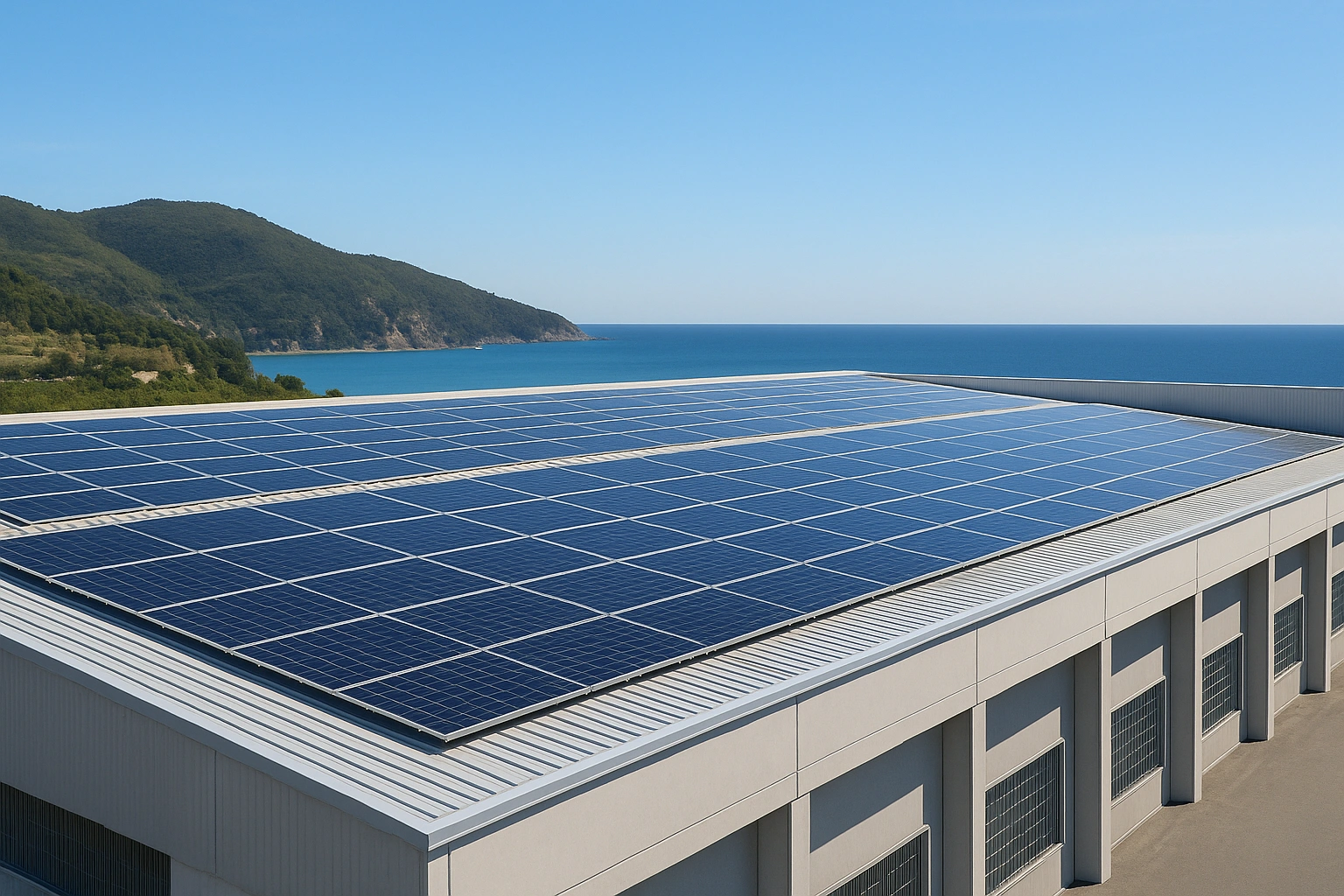Capannone con fotovoltaico a Savona