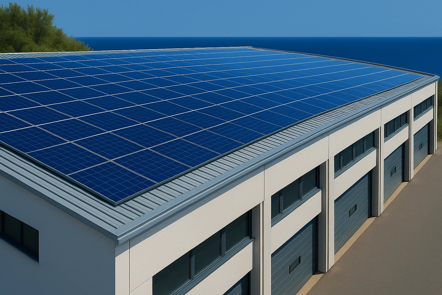 Impianto fotovoltaico industriale in provincia di Genova