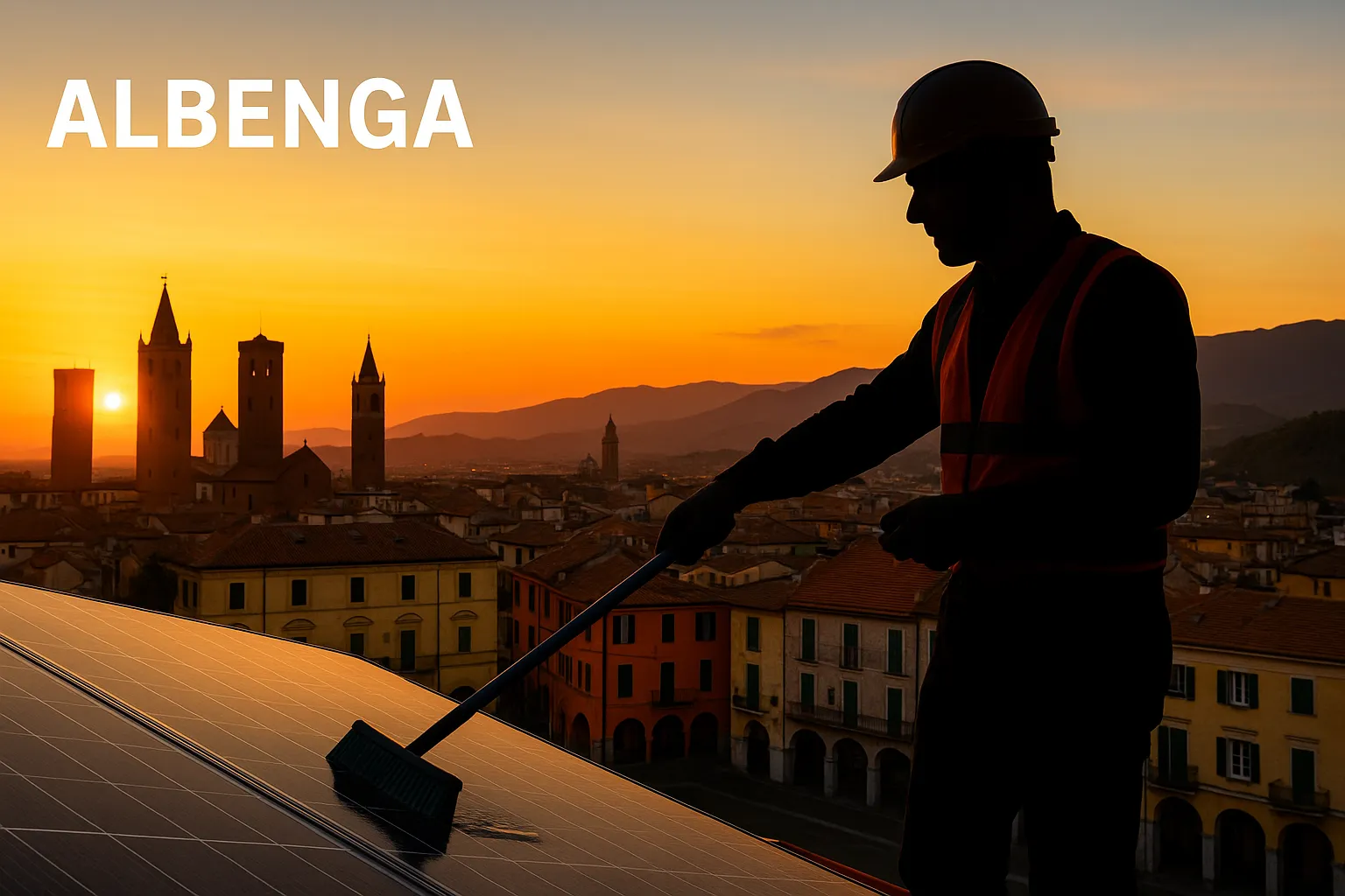 Pulizia pannelli solari ad Albenga