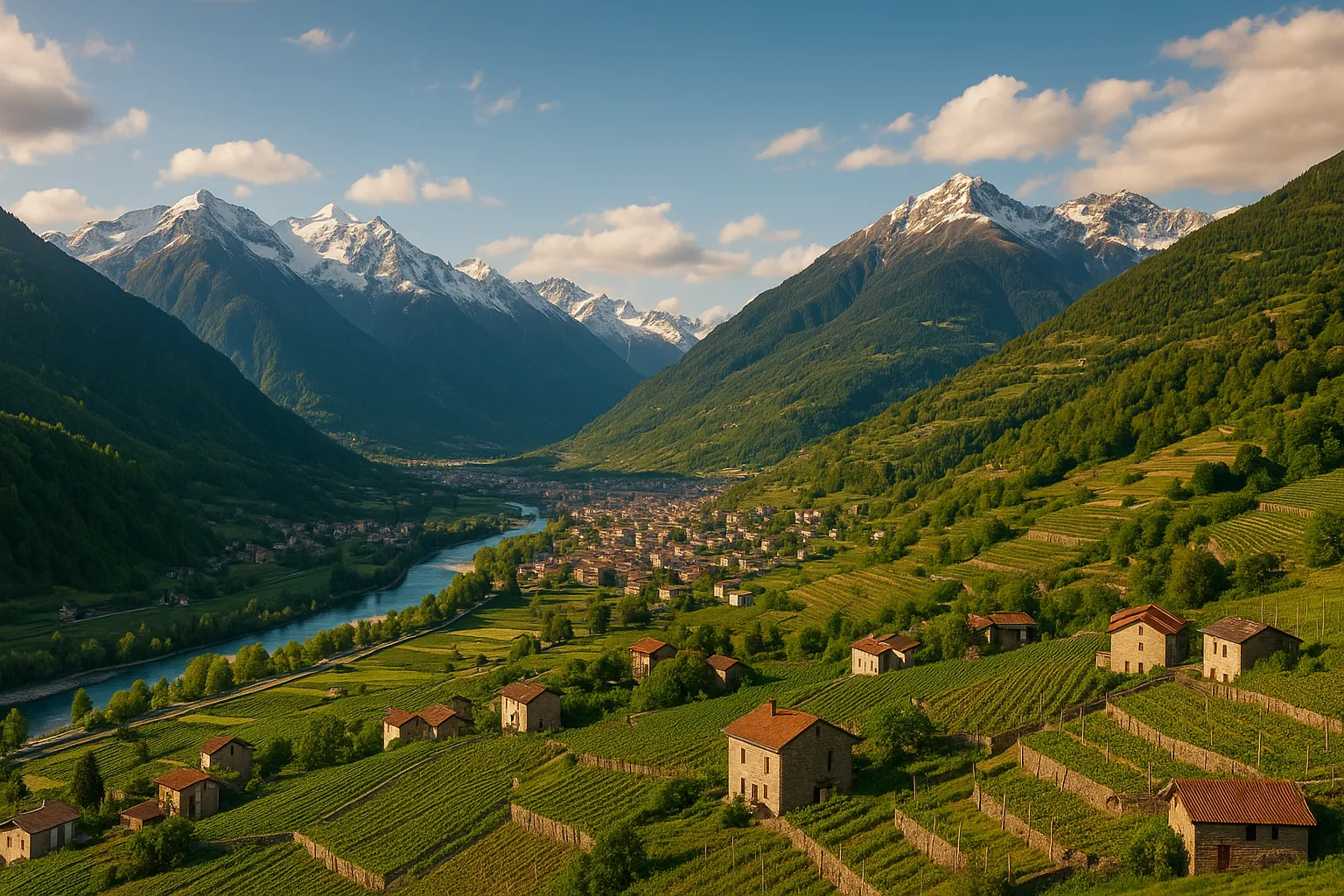 Impianto fotovoltaico in Valtellina, provincia di Sondrio