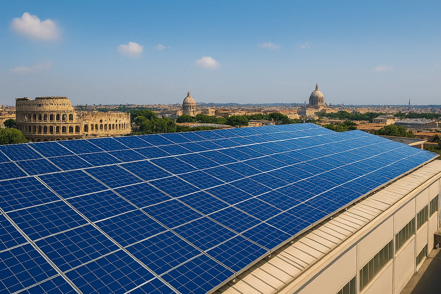 Impianto fotovoltaico a Roma