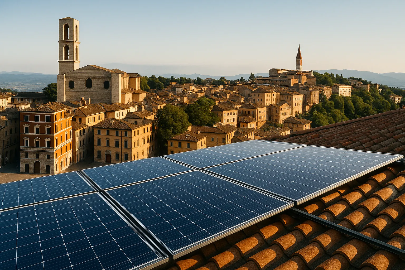 Installazione fotovoltaico su tetto a Perugia