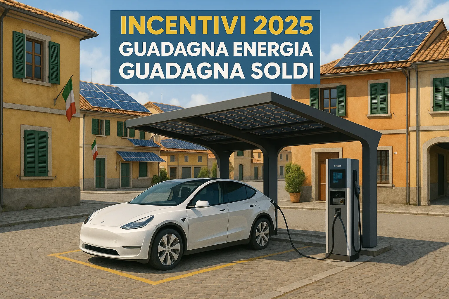 Colonnina di ricarica a energia solare ad Albissola Marina