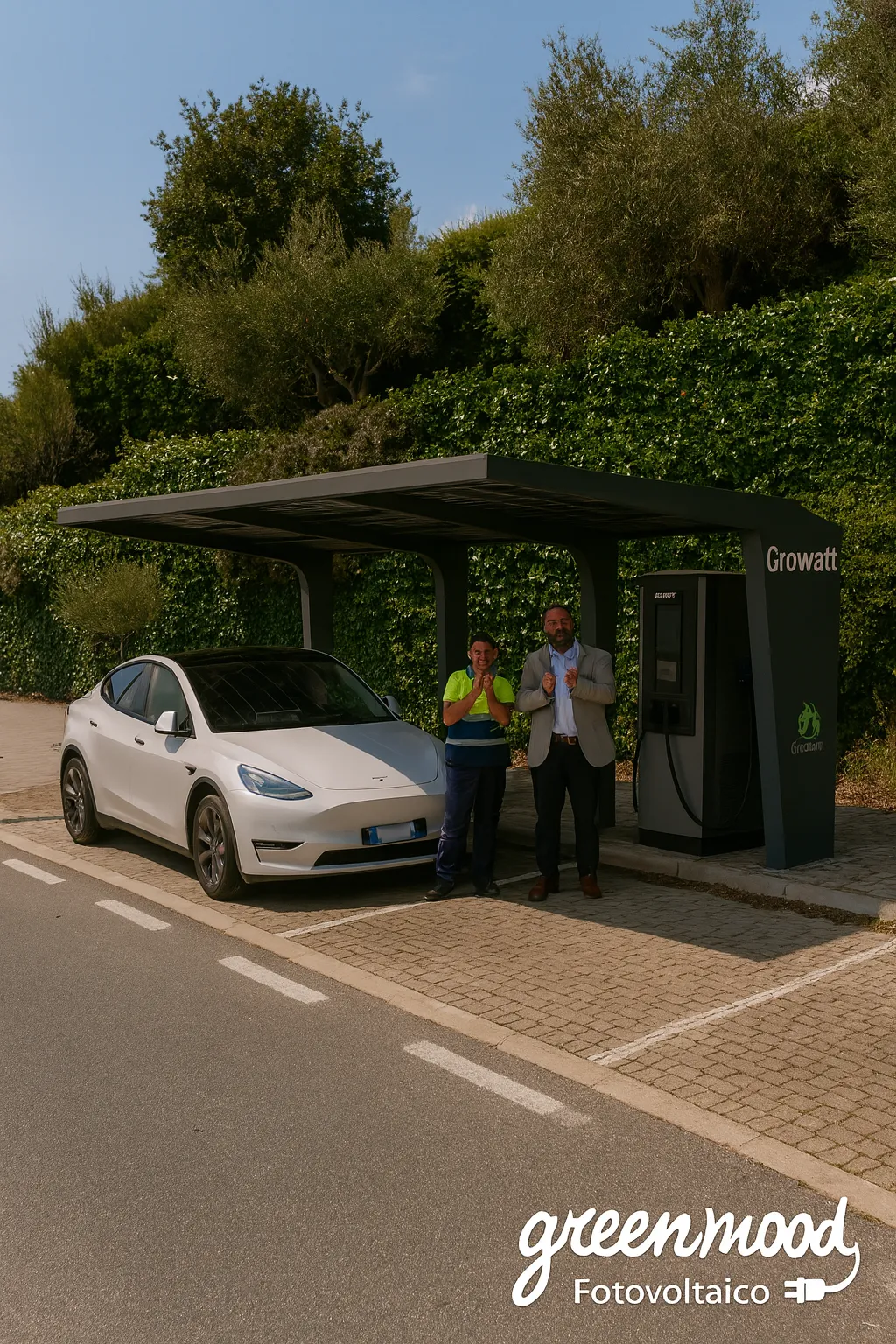 Tecnici Green Mood Italia durante l’installazione di un impianto a Bergeggi