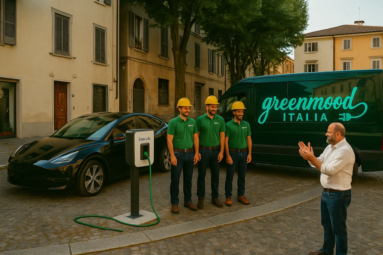 Installazione EV + fotovoltaico Green Mood a Lucca