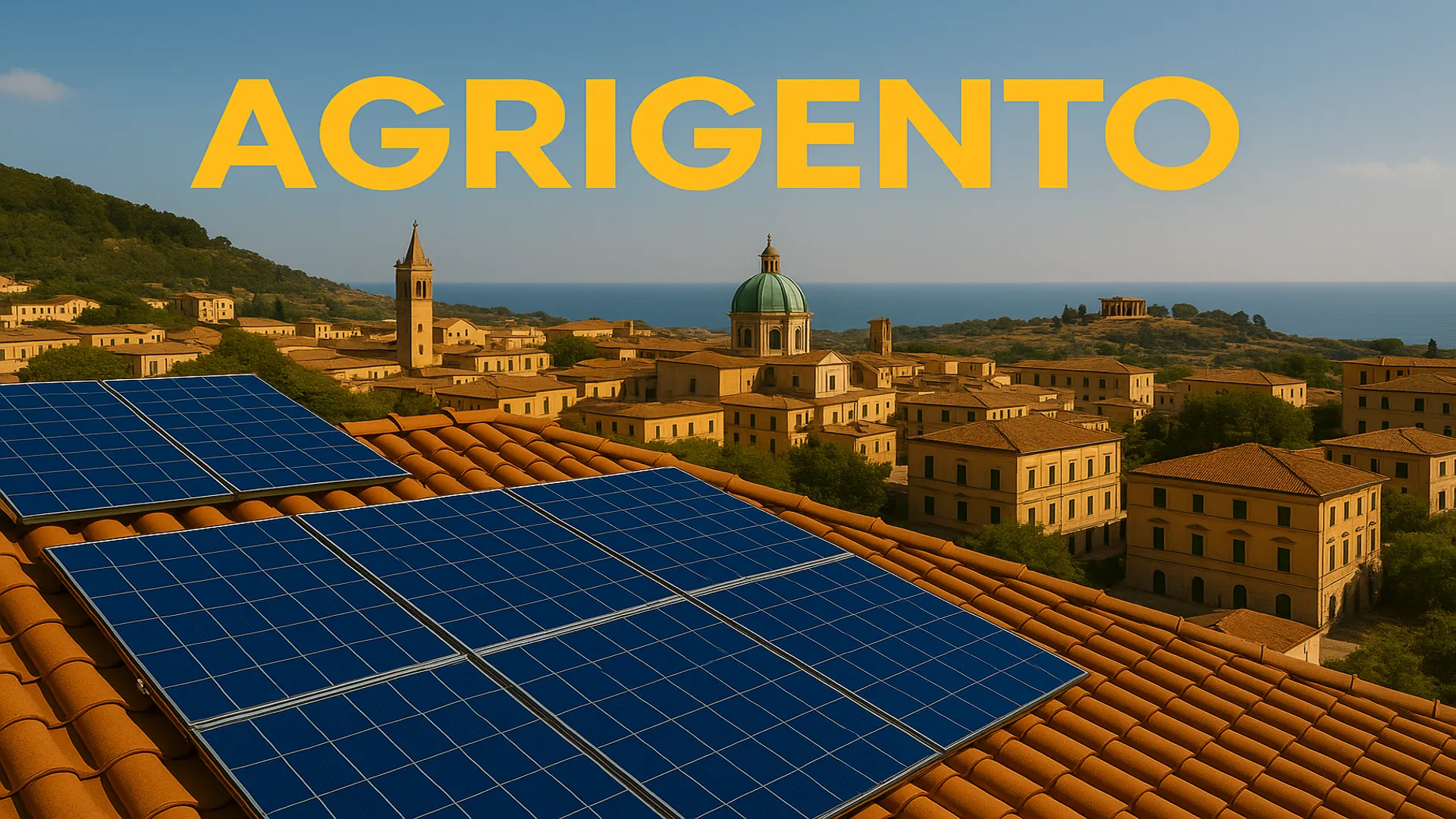 Impianto fotovoltaico su tetto ad Agrigento