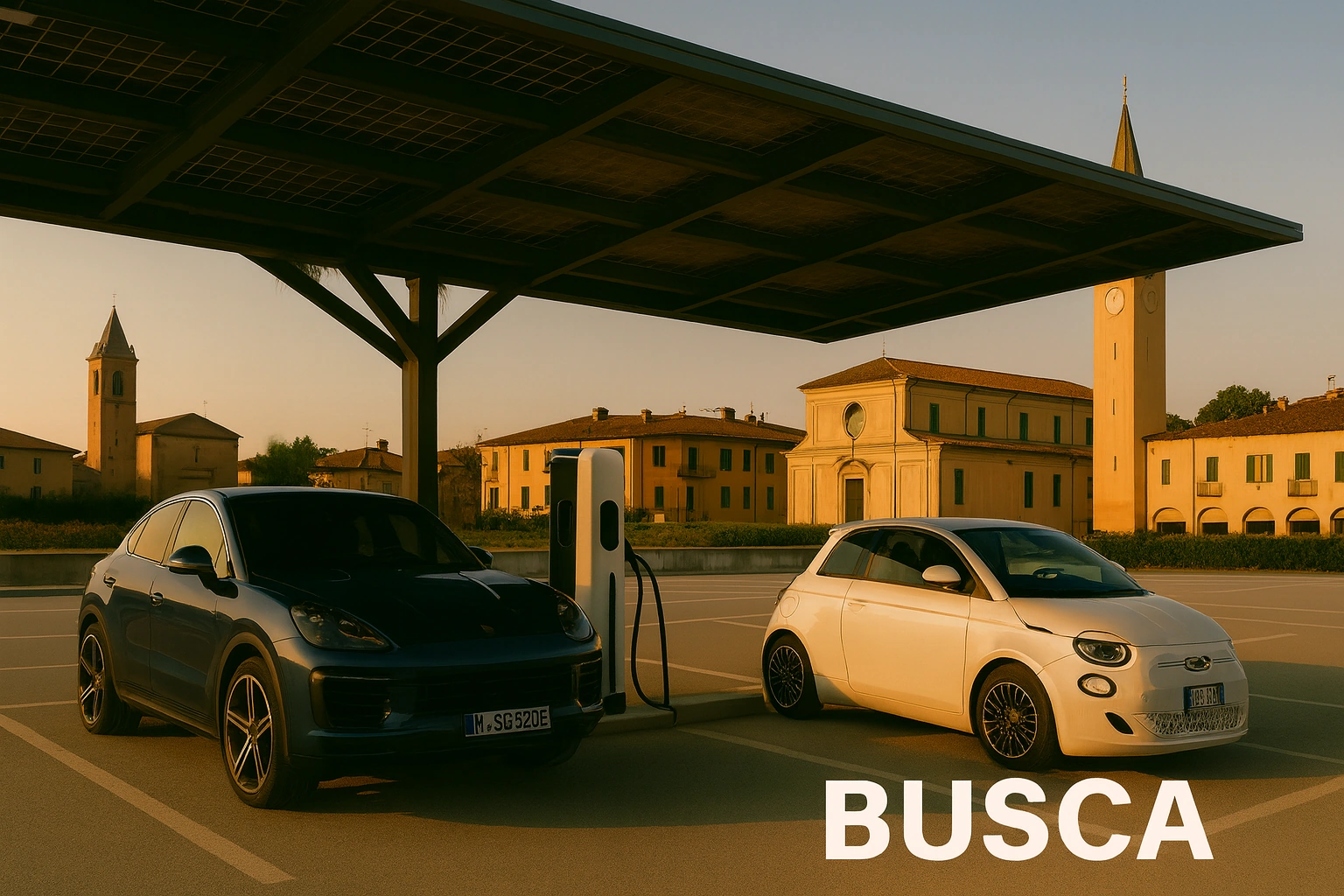 Colonnine EV a Busca con fotovoltaico
