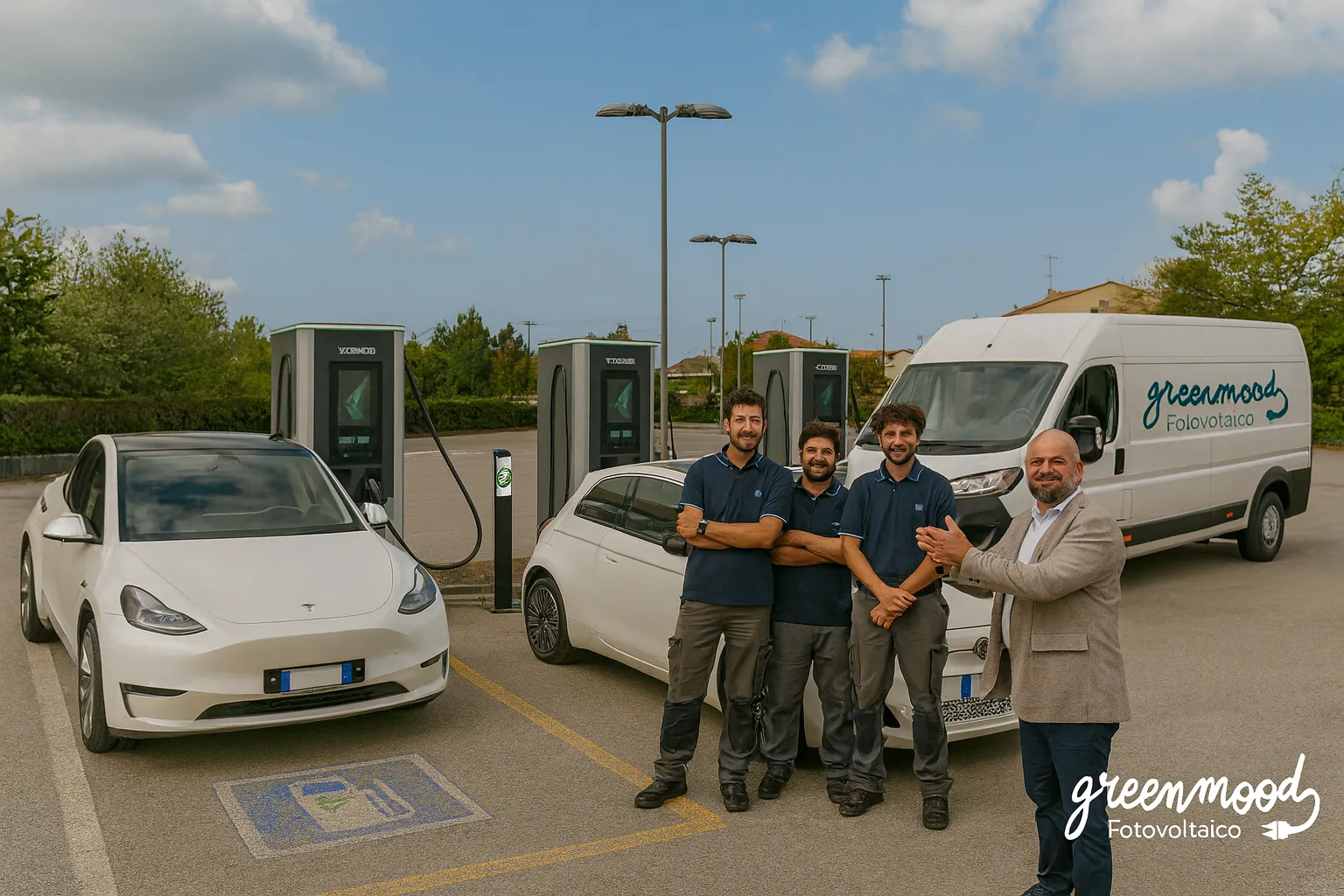 Colonnina EV in attività commerciale a Cairo Montenotte