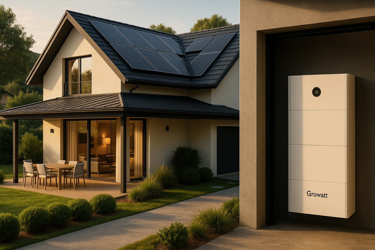 Casa elegante con impianto fotovoltaico e batteria Growatt a Savona