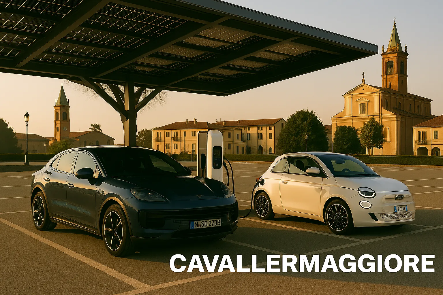 Pensilina fotovoltaica a Cavalermaggiore