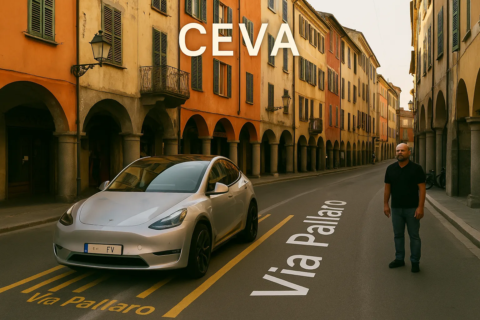 Pensilina fotovoltaica con auto elettriche a Ceva