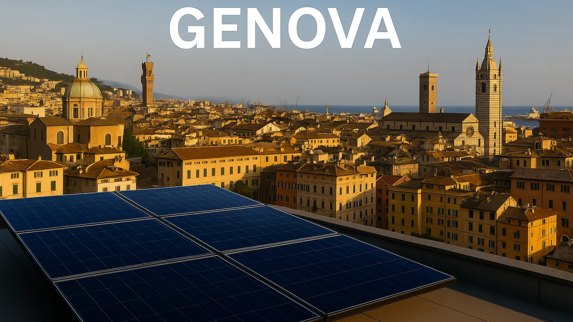 Pannelli solari su tetto - Genova