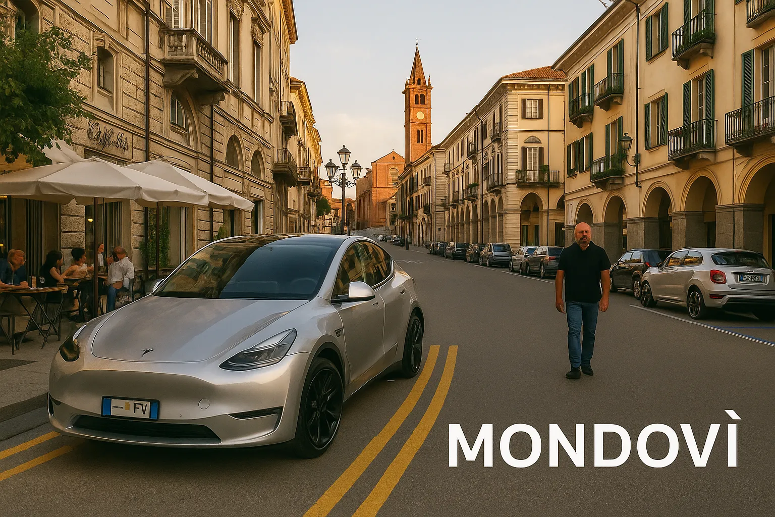 Pensilina fotovoltaica con auto elettriche a Mondovì
