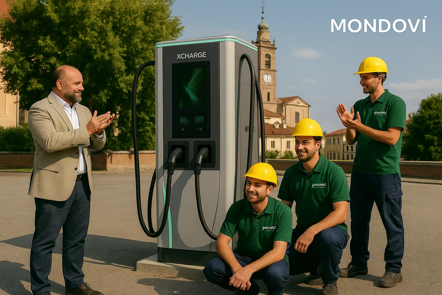 Tecnici Green Mood installano impianto fotovoltaico a Mondovì