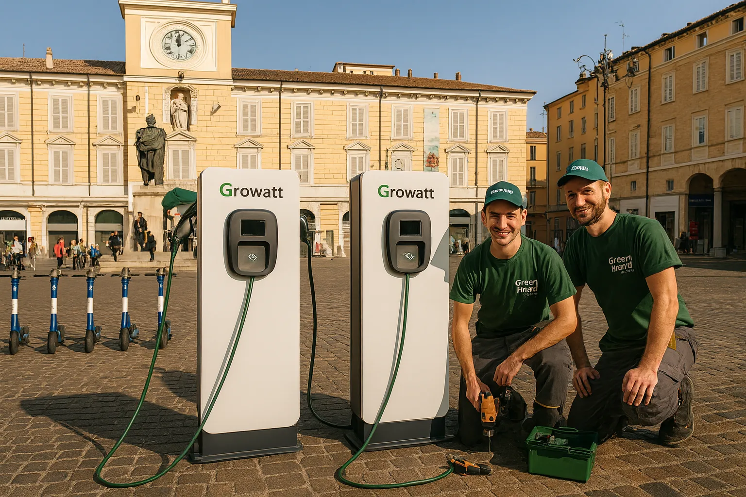 Installazione colonnina Green Mood Italia a Parma