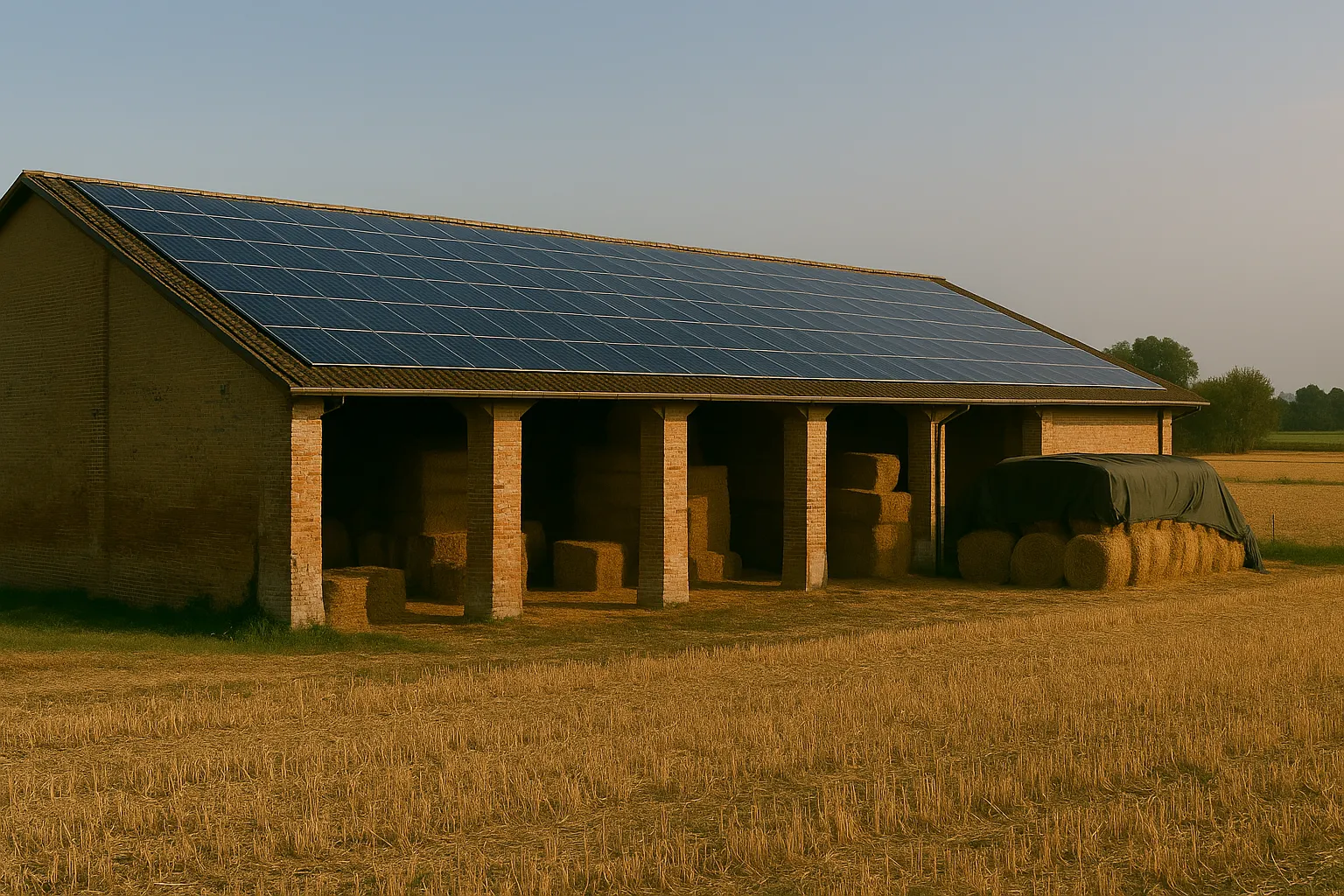 Vista fotovoltaico a Pavia