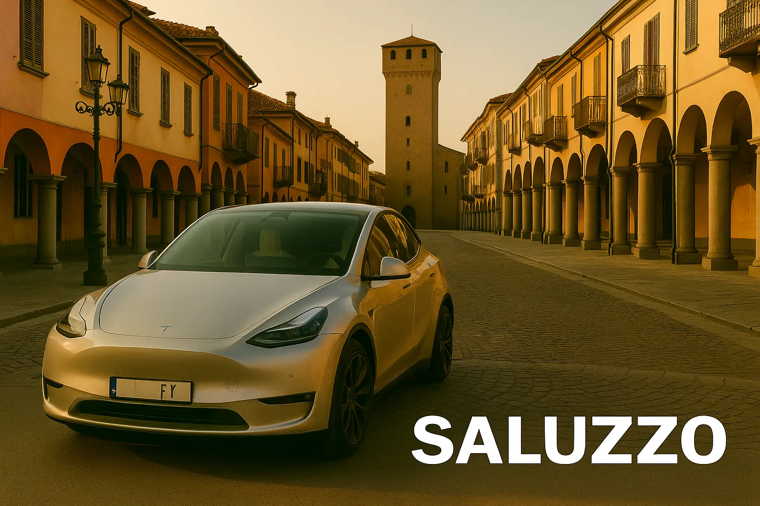 Auto elettrica a Saluzzo con impianto fotovoltaico