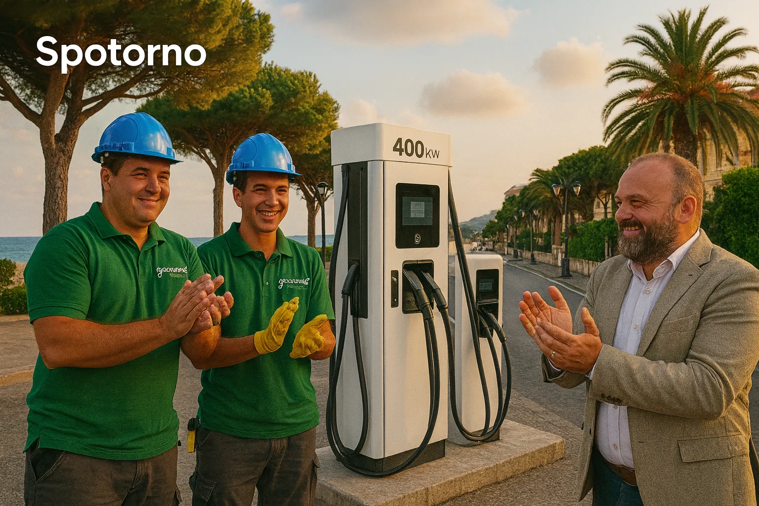 Tecnici Green Mood Italia installano impianto a Spotorno