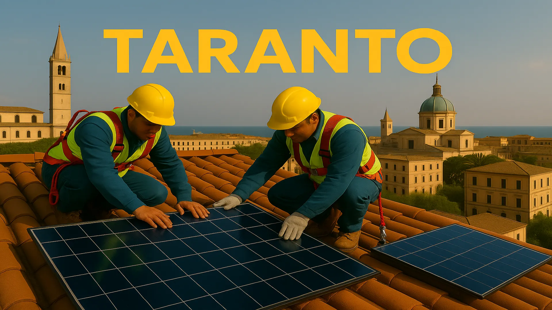 Pannelli fotovoltaici su tetto a Taranto
