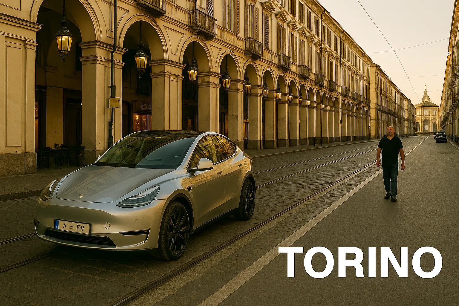 Pensilina fotovoltaica con auto elettriche a Torino