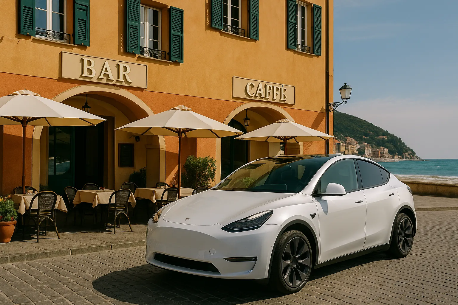 Tesla ricarica ad Alassio