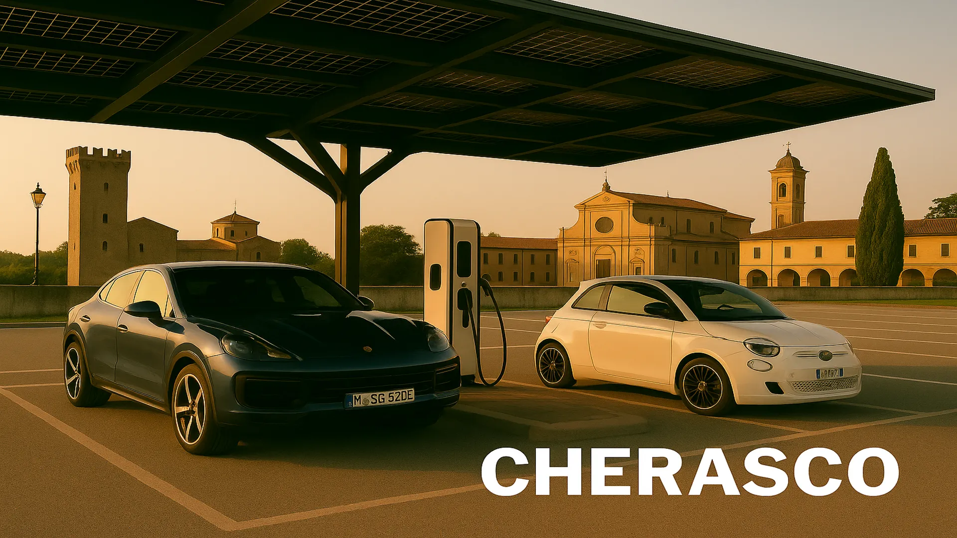 Pensilina solare a Cherasco