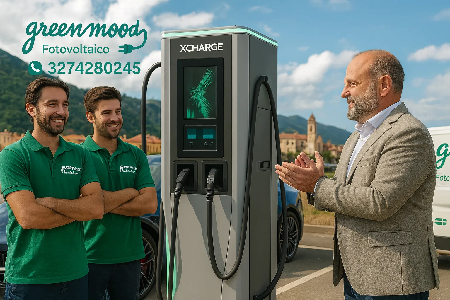 Installazione colonnina Green Mood a Finale Ligure
