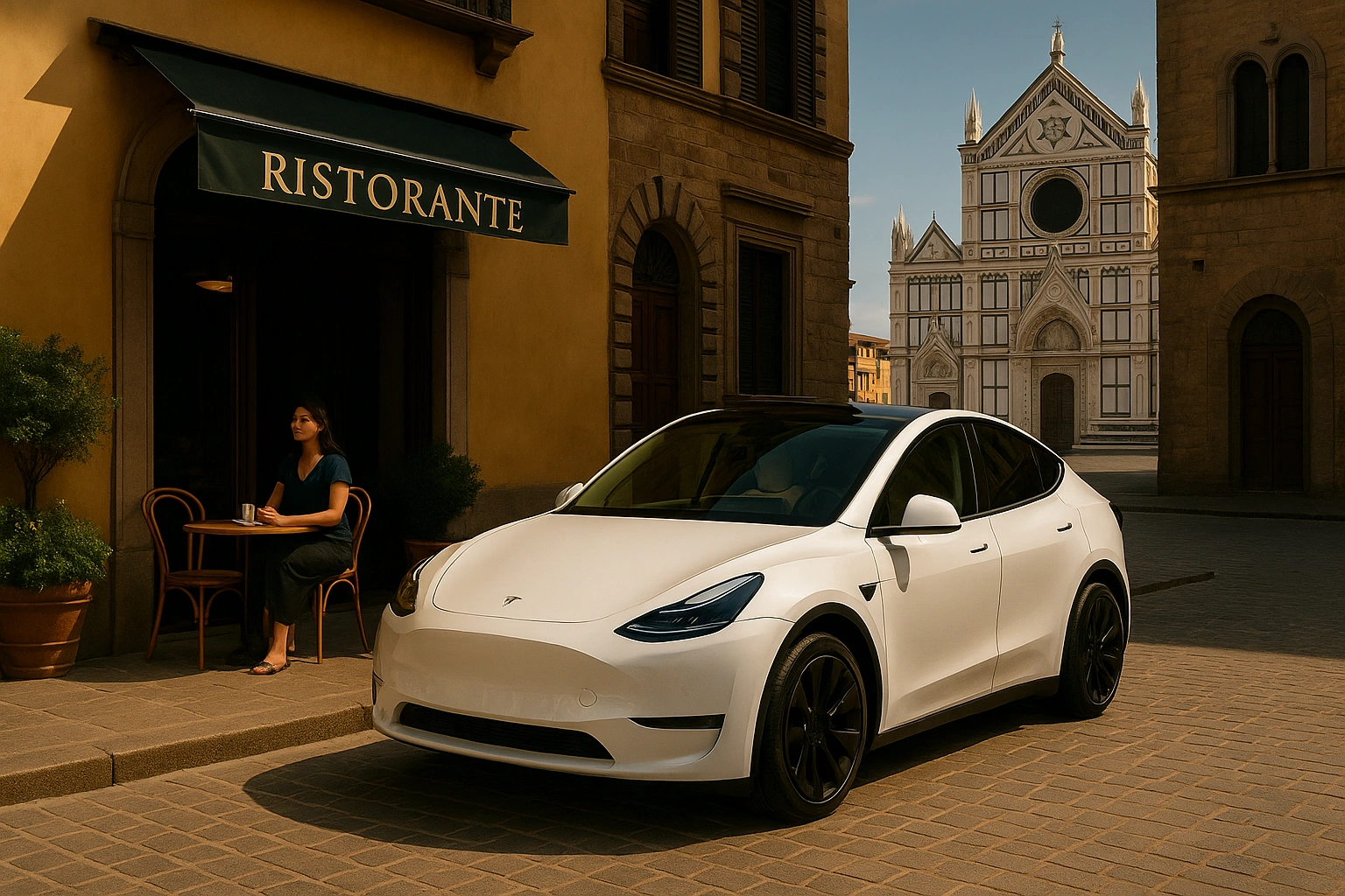 Colonnina Tesla installata a Firenze in zona centrale