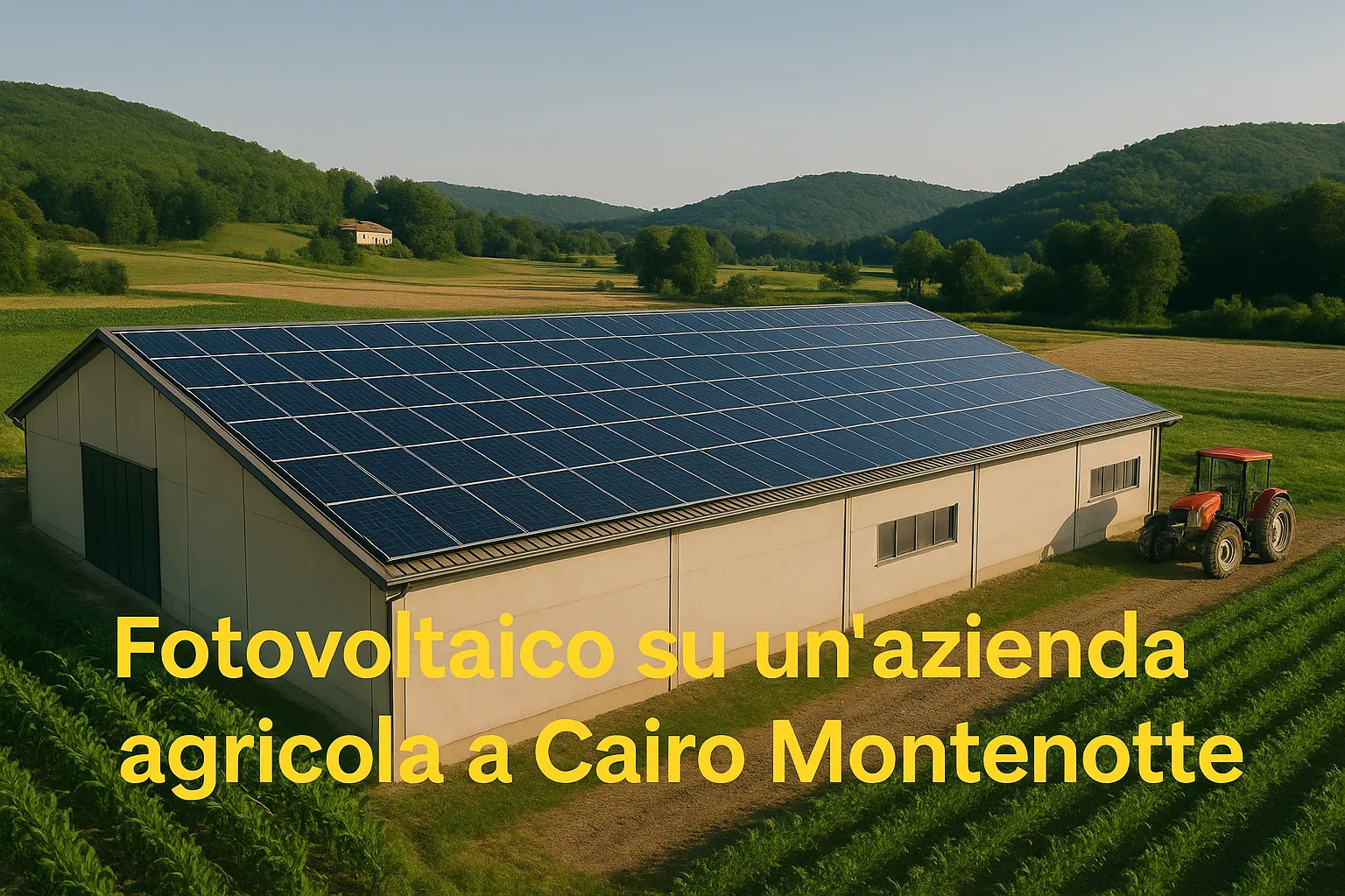 Impianto fotovoltaico su azienda agricola a Cairo Montenotte