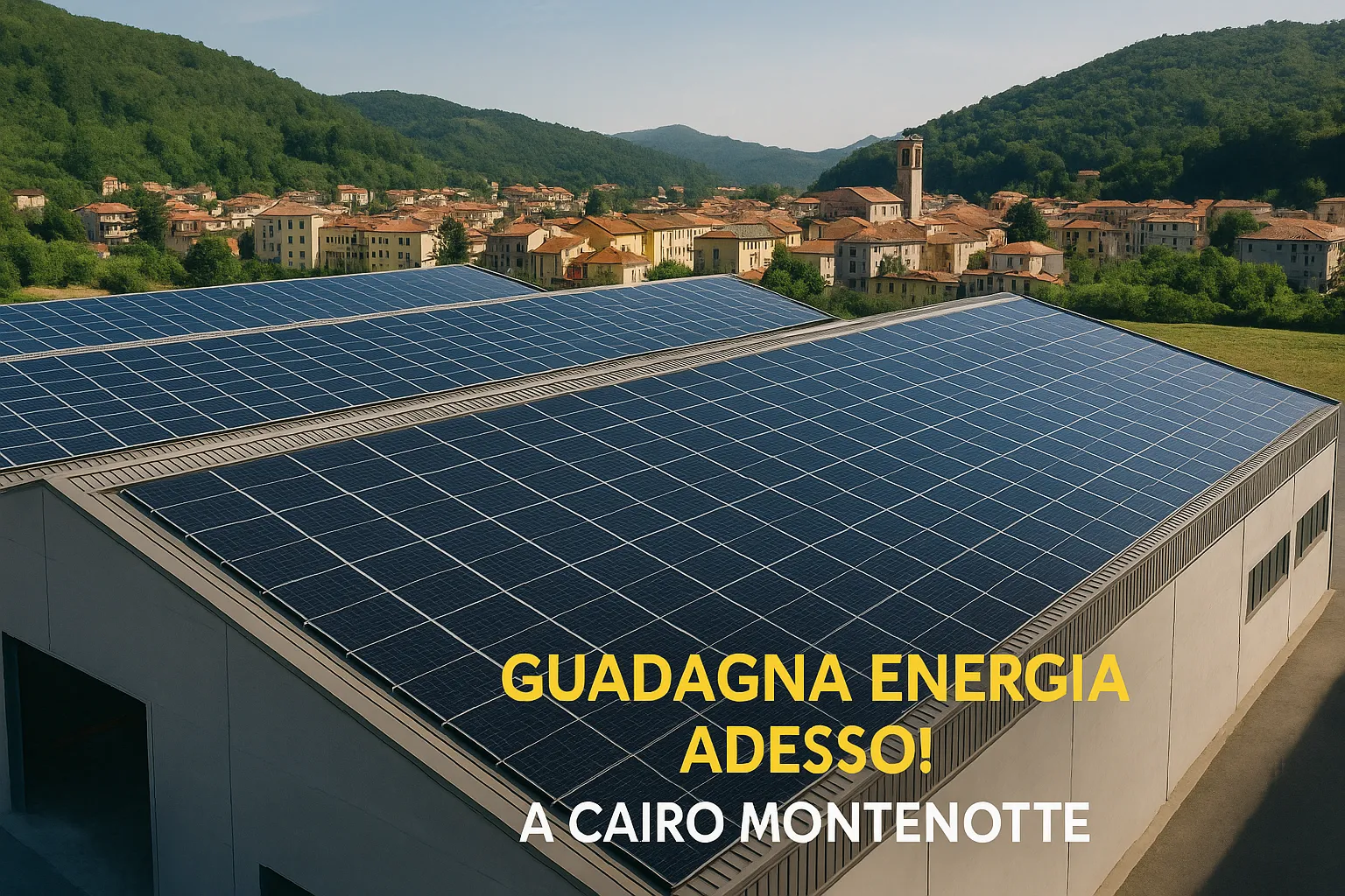 Impianto fotovoltaico su capannone industriale a Cairo Montenotte