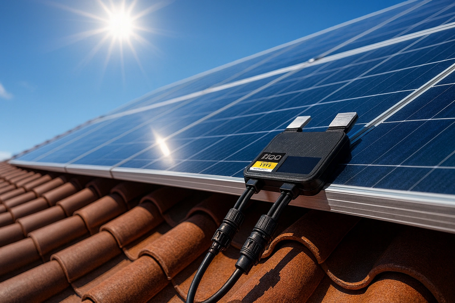 Ottimizzatore fotovoltaico installato su modulo