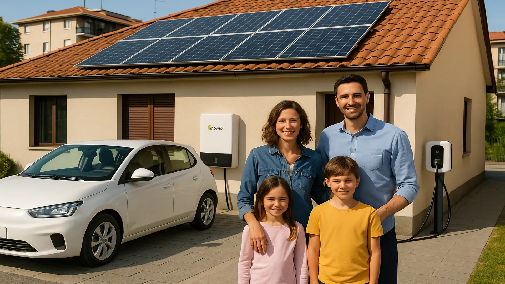 Batteria Growatt installata a Milano in una casa