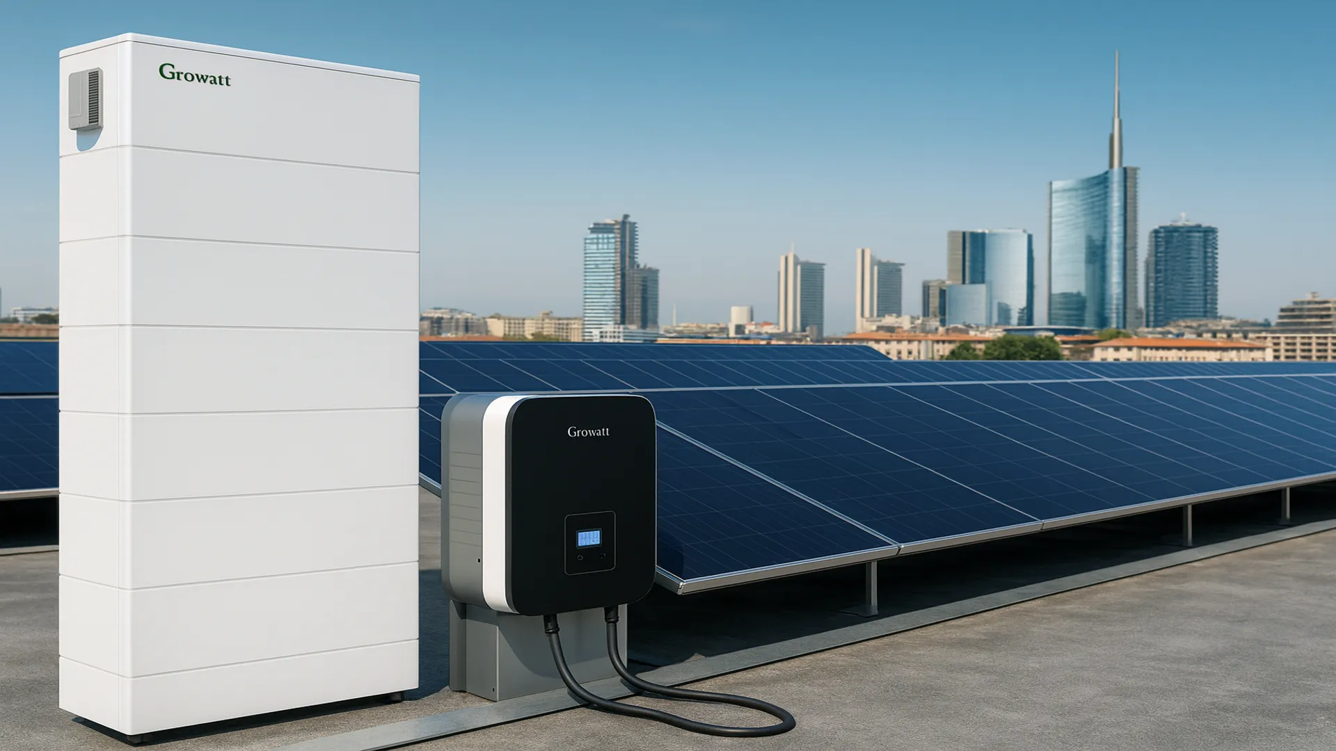 Famiglia a Milano con pannelli solari e accumulo