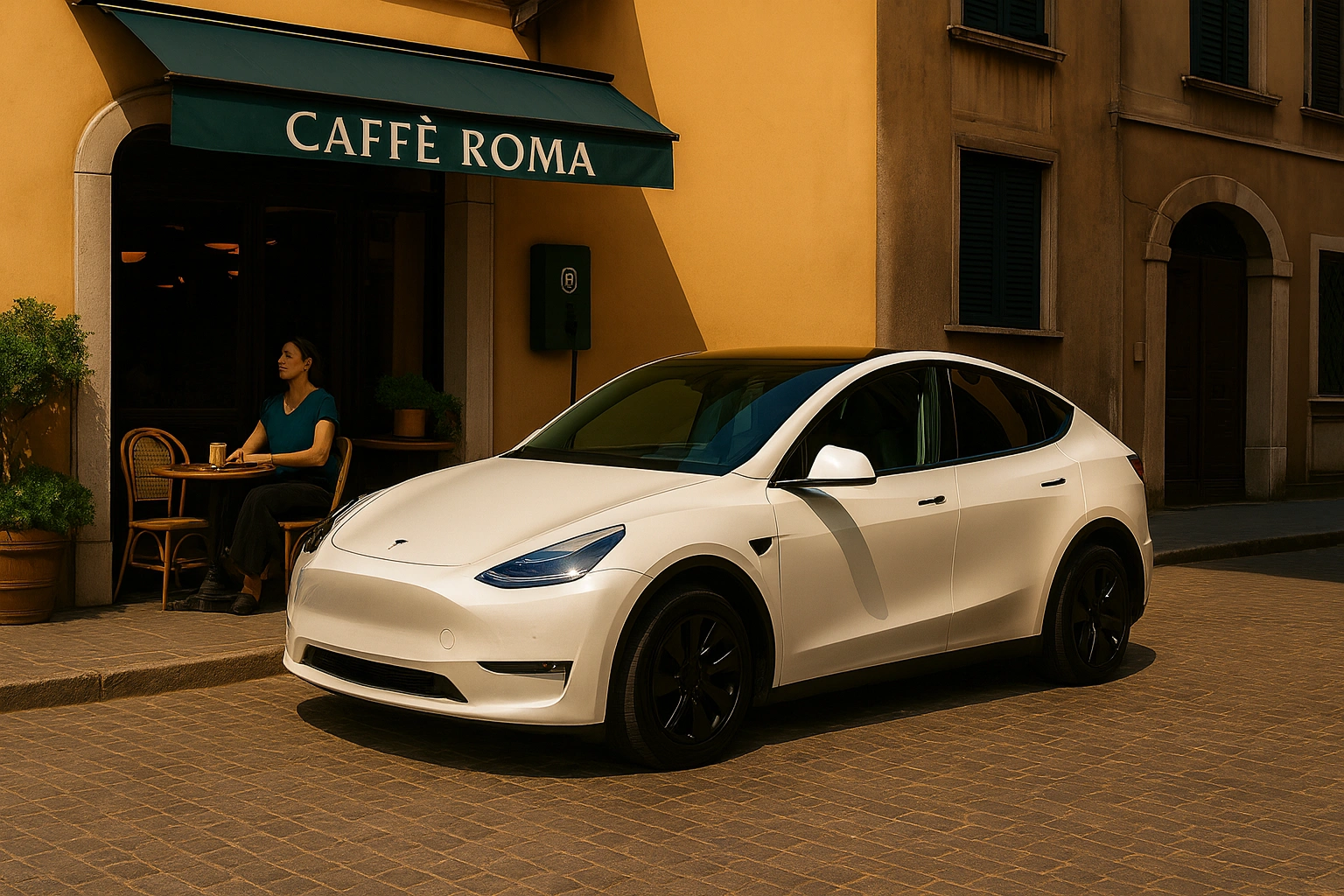 Colonnina Tesla installata a Napoli sul lungomare