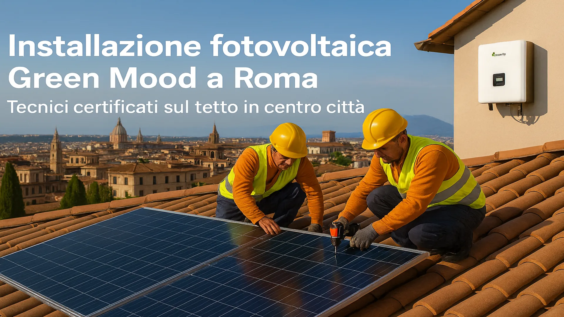 Concetto di energia pulita e accumulo - Roma