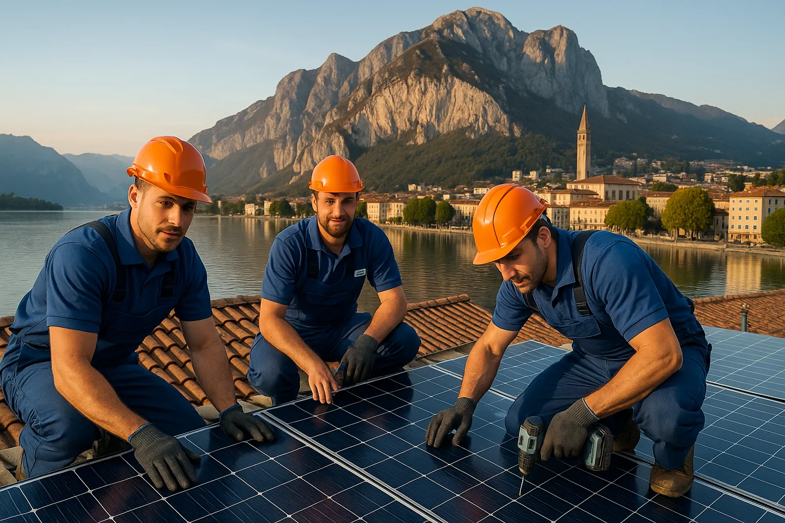 Team installatori fotovoltaico Lecco Team installatori fotovoltaico Lecco Green Mood Italia