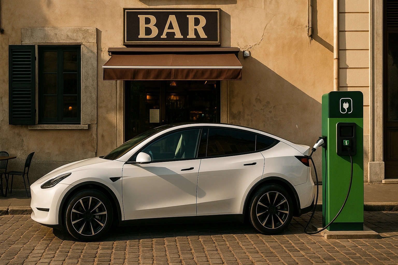 Colonnina Tesla installata a Torino in zona centrale
