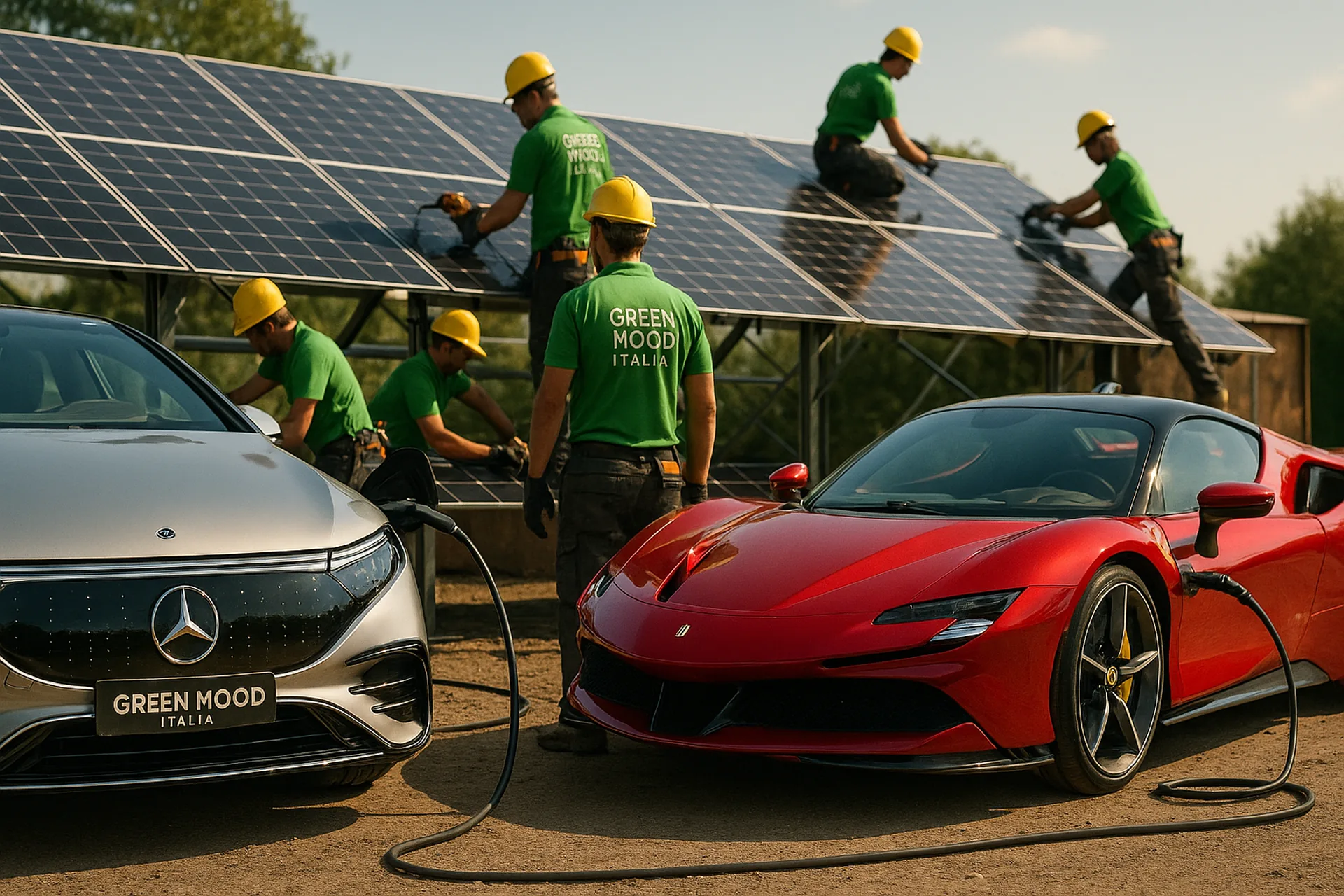 Team Green Mood Italia in installazione fotovoltaica