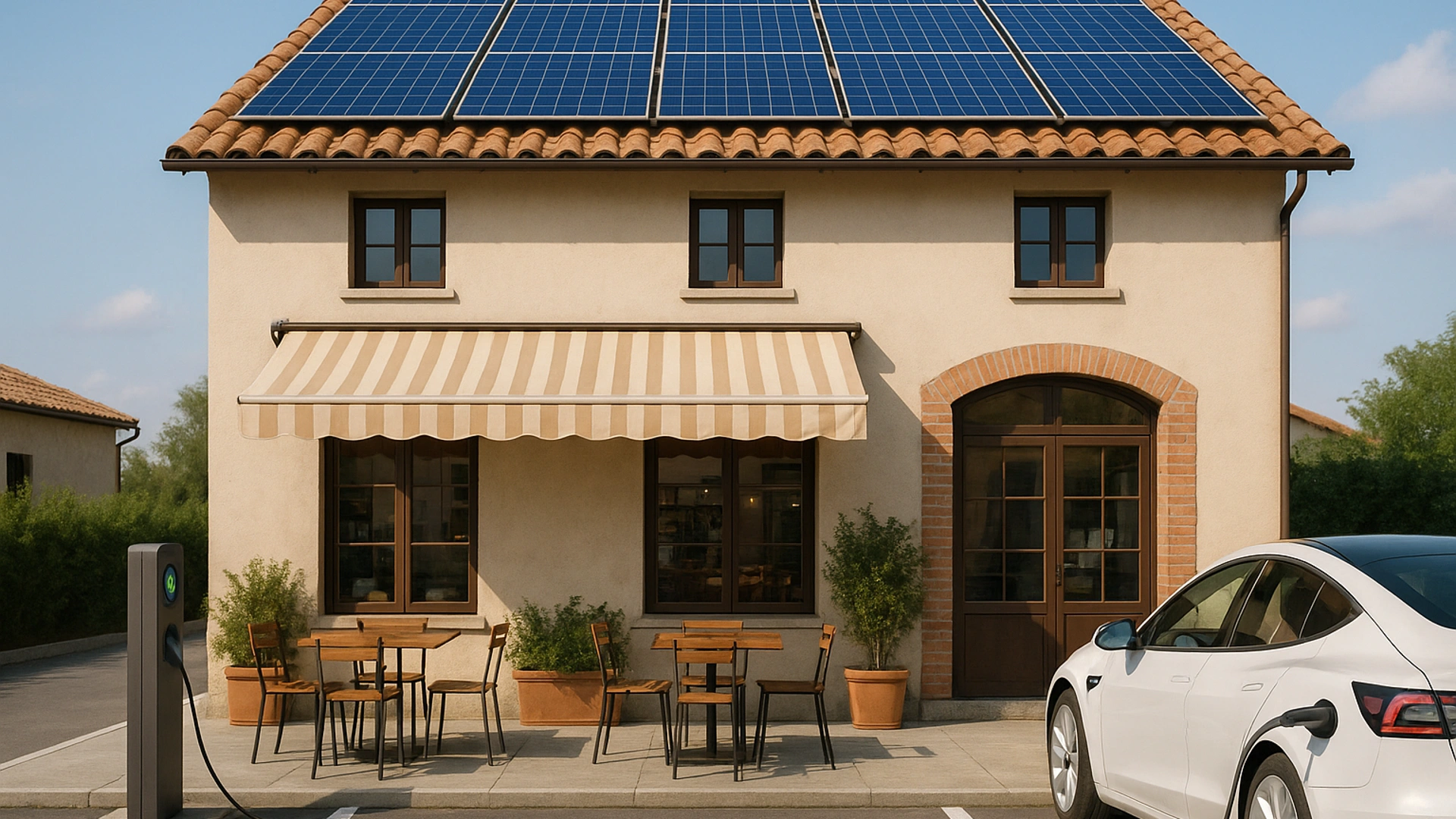 PMI con tetto fotovoltaico e colonnina EV