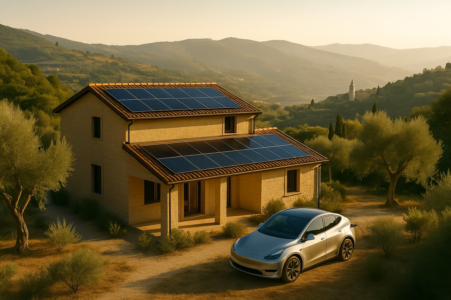 Auto elettrica ricaricata dal sole a Genova