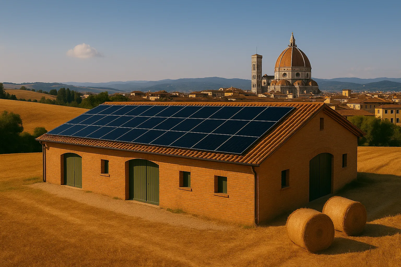 Villa con impianto fotovoltaico a Firenze