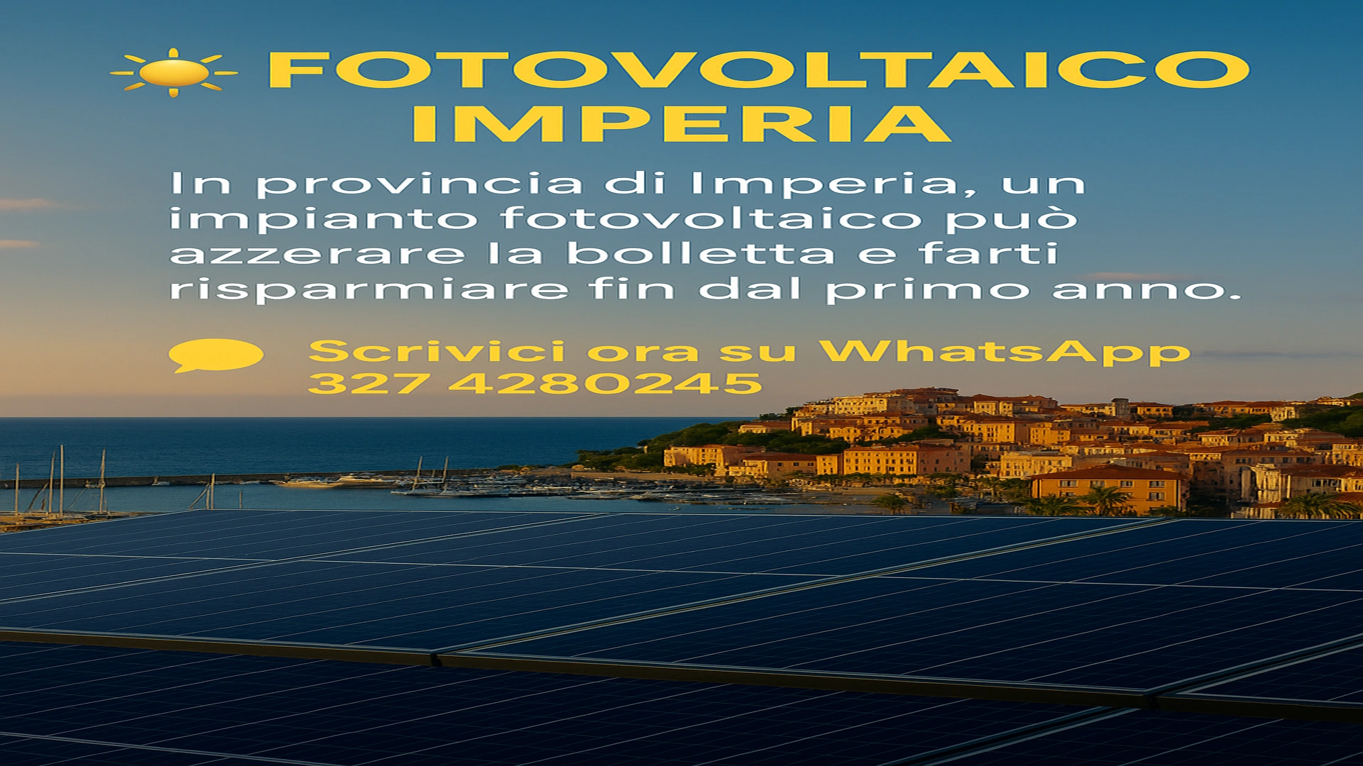 Impianto fotovoltaico Imperia tetto villa ligure
