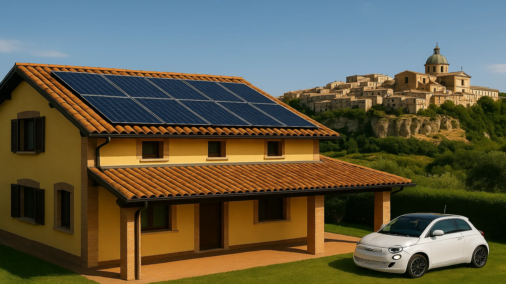 Impianto fotovoltaico ad Agrigento - vista panoramica