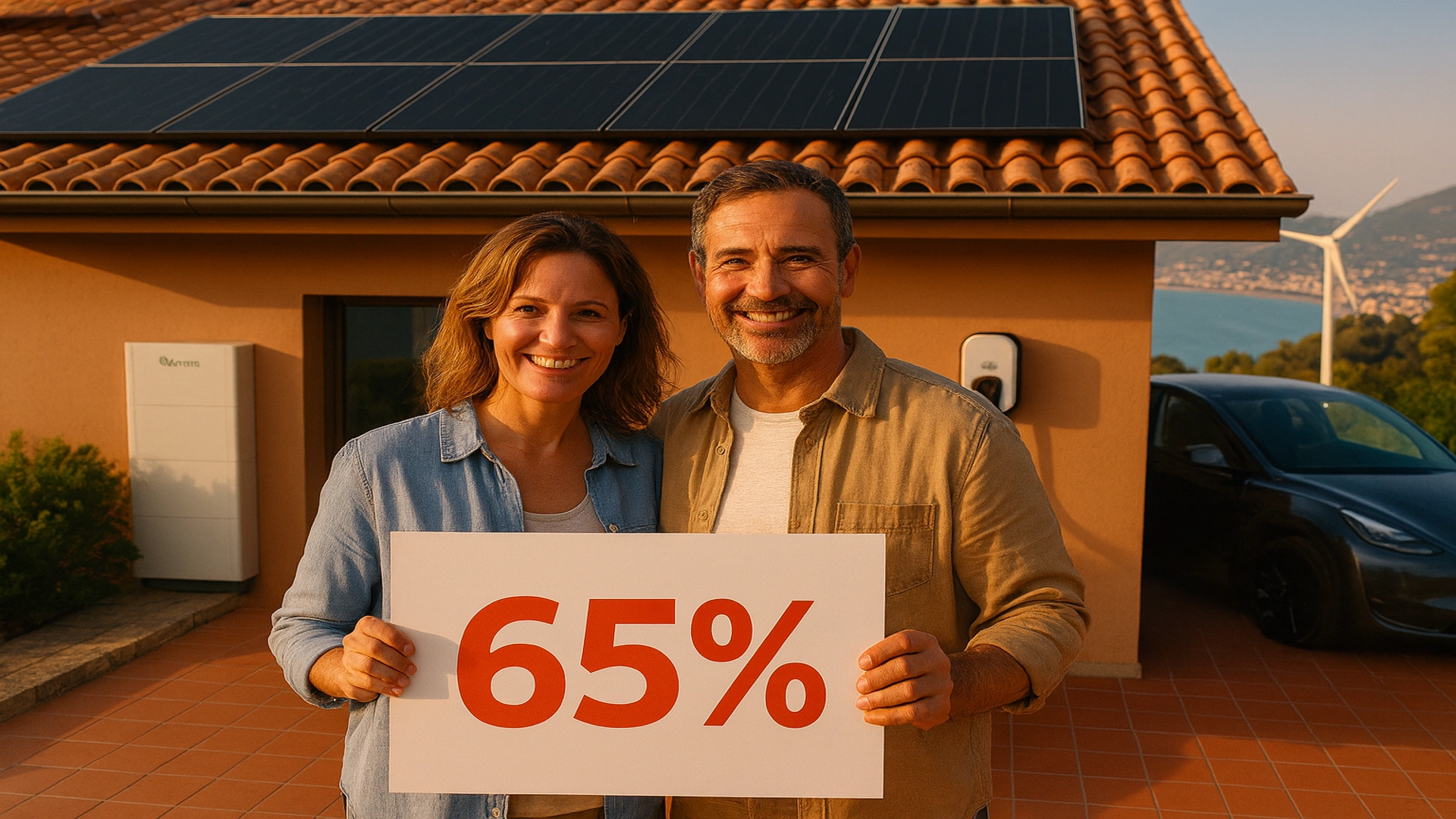 Impianto fotovoltaico su villa a Imperia