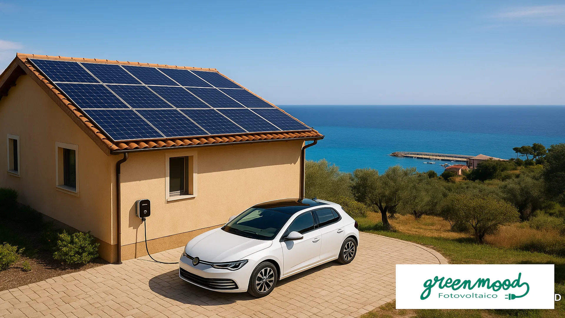 Pannelli fotovoltaici installati a Palermo su villa residenziale