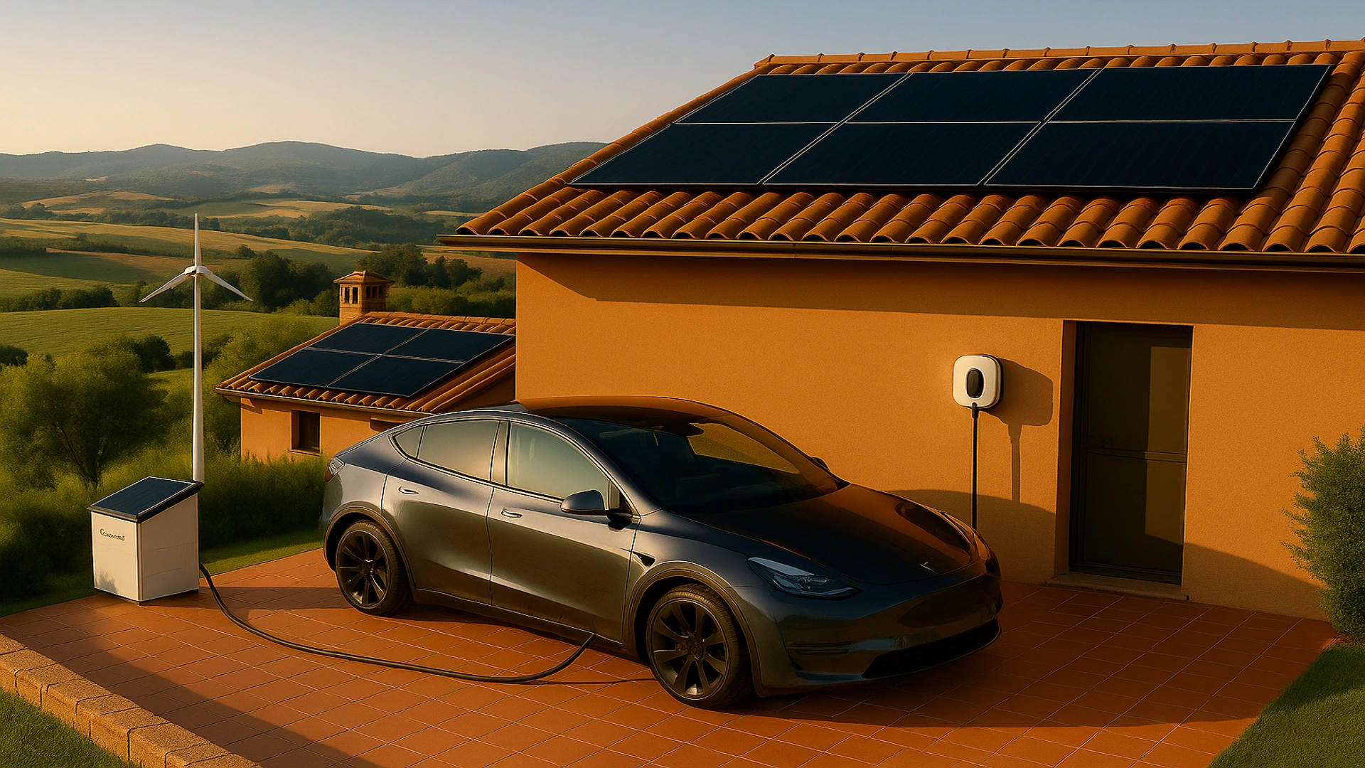 Casa con impianto fotovoltaico in provincia di Siena