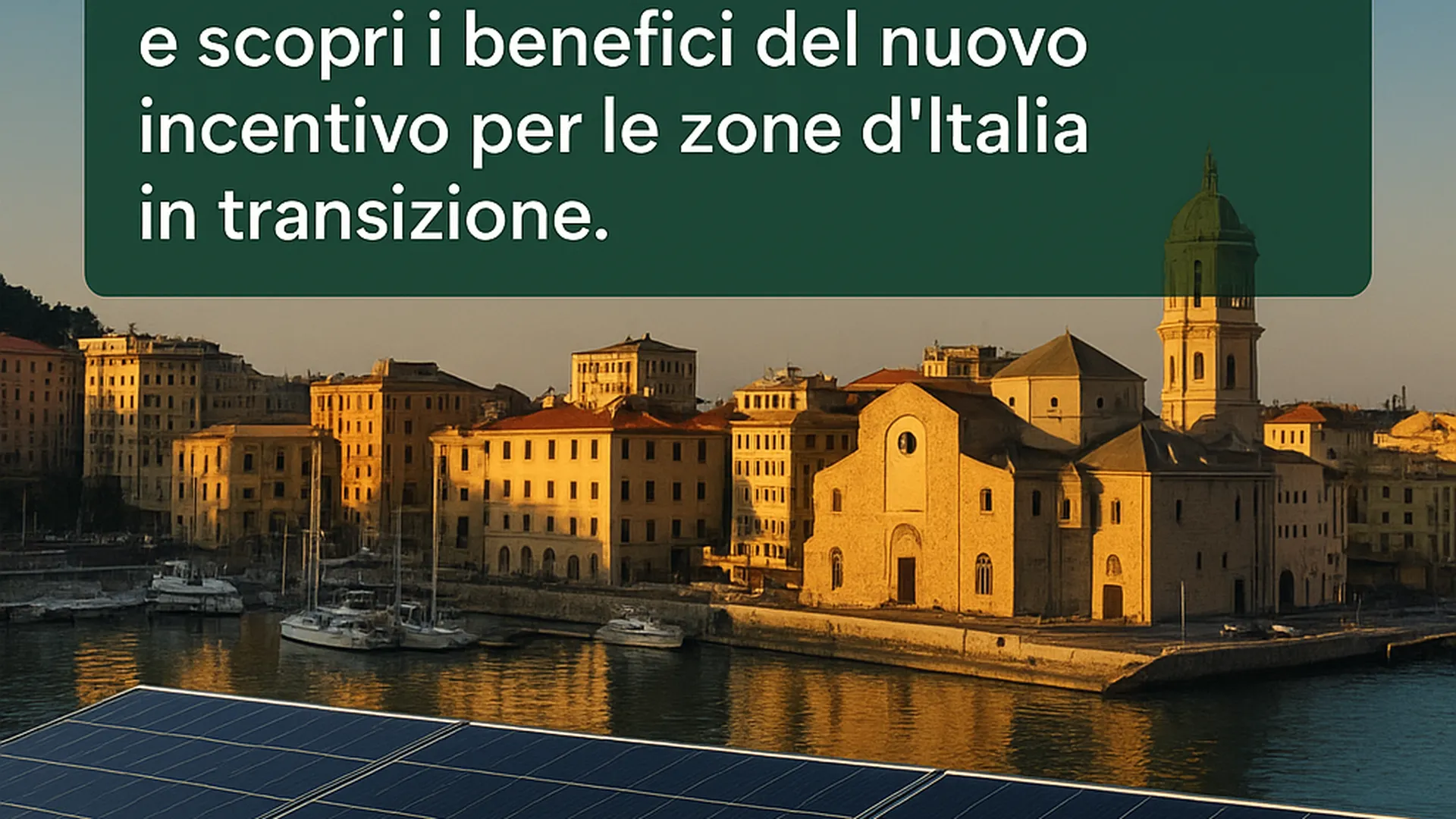 Pannelli solari a Savona su edificio residenziale