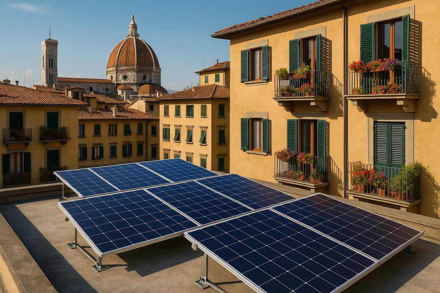 Auto elettrica in ricarica in un casale toscano
