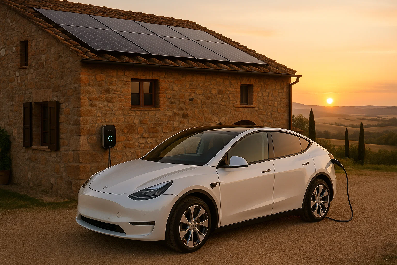 Borgo toscano con fotovoltaico ed eolico